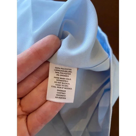 Chelsea28 Powder Blue Rear Zip Sleeveless Career Dress NEW FLAW Size L - Picture 7 of 12